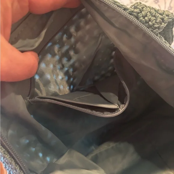 The Sak Green and Cream Crochet Tote - Picture 5 of 9